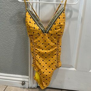Large, yellow, jessica Simpson one piece